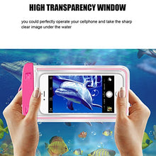 Load image into Gallery viewer, [3Pack] Universal Floatable Waterproof Cases Case Dry Bags Transparent Covers Color Submersible for Cellphones Under 5.8 Inch Bumper Case Fashion Design (3 Pack:Black+Pink+Green)
