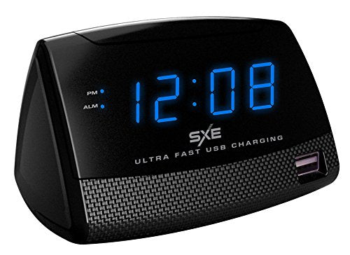 Sxe SXE86034 Alarm Clock with USB Charging Port