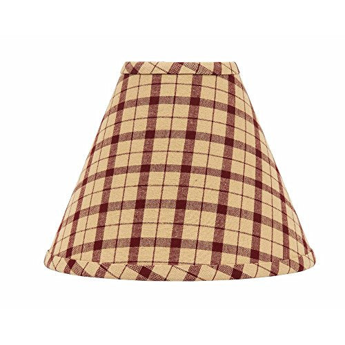 Home Collection by Raghu Check Barn Red and Nutmeg Lampshade, 14