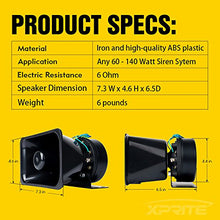 Load image into Gallery viewer, Xprite Compact 100 Watt High Performance Siren Speaker (Capable with Any 60-140 Watt Siren)
