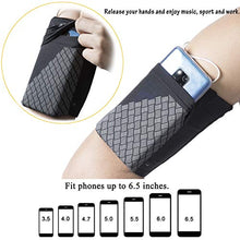 Load image into Gallery viewer, HiRui Universal Sports Armband Cell Phone Armband Sleeves Running Armband for Exercise Workout, Compatible with iPhone 12/12Pro/Mini iPhone 11/11Pro Samsung Galaxy All Phones (Black, Medium)
