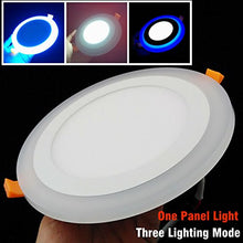 Load image into Gallery viewer, 2PCS/Pack New Hot Superbright Led Panel Light Ceiling Down Lamp 6W 9W 16W 24W White + Blue Dual Colors Acrylic Recessed Lighting Lamps (9W = 6W White + 3W Blue)

