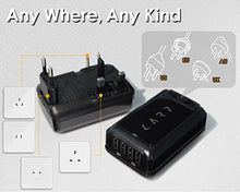 Load image into Gallery viewer, CARD Travel Adapter with 4 USB Ports -Black
