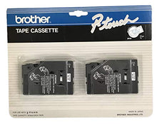 Load image into Gallery viewer, Brother 2 Pack TC-02 12mm 1/2&quot; Blue Lettering Tape Cassettes for P-Touch Label Maker
