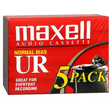 Load image into Gallery viewer, Maxell Audio Cassette Normal Bias UR 120 IEC Type EQ 120us Pack of 5
