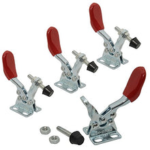 Load image into Gallery viewer, XRPAOWA 4PCS Toggle Clamp 201A Hand Tool 60 lbs / 27kg Holding Capacity Antislip Horizontal Quick Release Tool
