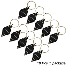 Load image into Gallery viewer, LUMAND Pack of 10 Uv Mini LED Keychain Flashlight Blacklight Lights(10PCS, Black)
