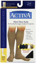 Load image into Gallery viewer, Activa 20-30 mmHg Men&#39;s Firm Support Dress Socks, Brown, Small
