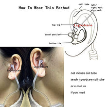 Load image into Gallery viewer, Lsgoodcare Ear Mold Earpiece Medium Large Clear, Silicone Earbuds Earmold Replacement Left Right Ear Compatible for Motorola/Midland/Kenwood 2 Way Police Radio, Acoustic Tube Ear Mould
