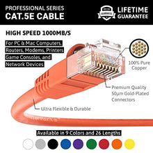 Load image into Gallery viewer, InstallerParts Ethernet Cable CAT5E Cable UTP Booted 6 FT - Orange - Professional Series - 1Gigabit/Sec Network/Internet Cable, 350MHZ
