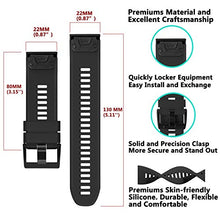Load image into Gallery viewer, ZEROFIRE Bands for Garmin Fenix 5 and Fenix 5 Plus Watch Strap Replacement Silicone Band Compatible with Forerunner 935, 945, Approach S60, Quatix 5 Smartwatch, Including Anti-dust Plug - 3 Pcs
