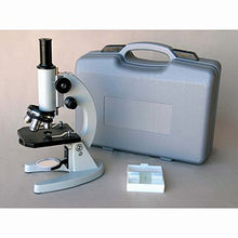 Load image into Gallery viewer, AmScope M60A-ABS-PB10 Beginner Microscope Kit, Mirror Illumination, WF10x and WF16x Eyepieces, 40x-640x Magnification, Includes Case, 5 Blank Slides, and 5 Prepared Slides
