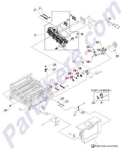 HP RC2-6824-000CN ITB Coupling Release arm