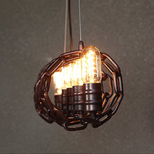 Load image into Gallery viewer, Industrial Vintage Retro Linear Chandelier - LITFAD 23.62&quot; Wide Edison Metal Hanging Ceiling Light Pendant Light Table Island Light Fixture with 5 Lights
