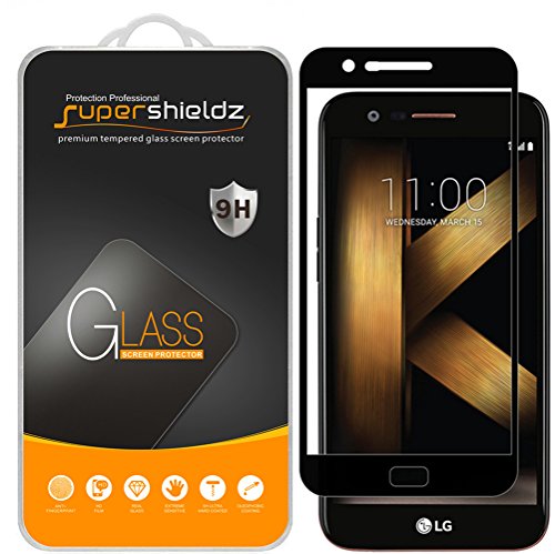 (2 Pack) Supershieldz for LG K20 Plus Tempered Glass Screen Protector, (Full Screen Coverage) Anti Scratch, Bubble Free (Black)