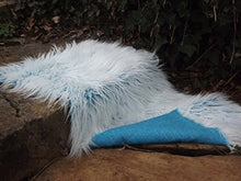 Load image into Gallery viewer, Faux Mongolian Fur Photography Prop, Newborn Prop, Basket Stuffer, Layering Blanket, Rug (Medium, 20&quot;x36&quot;, Frosted Turquoise)
