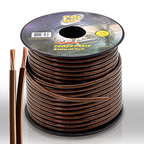 Sound Around 10 Gauge Power Ground Cables-100 ft,10mm Silver-Tinned Oxygen Free Copper Cable,Multi-Strand Construction,Ideal for High-Powered Systems Durable Translucent Jacket-GSI GPC10B100 (BRONZE)