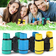 Load image into Gallery viewer, Child Binocular, 3 Colors 4 Times Blue Coated Telescope Binoculars with Lanyard and Storage Bag for Kids Outdoor Hunting Birdwatching Travelling Climbing(Yellow)
