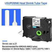Load image into Gallery viewer, USUPERINK 3PK Compatible for Brother HSe-251 HSe251 HS-251 HS251 Black on White Heat Shrink Tube Label Tape use in PT-D600 E500 E500VP E550W PT-P700 PT-P750WVP Printer (0.92&#39;&#39;x 4.92ft, 23.6mm x 1.5m)
