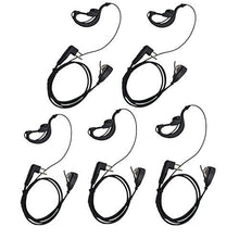 Load image into Gallery viewer, Lsgoodcare 2 Pin Advanced G Shape Earhook Police Earpiece Headset Earphone PTT and Mic Compatible for Motorola 2 Way Radio CP040 CP200 CP100 CLS1110 GP2000 VL50 Security Walkie Talkie,Pack of 5
