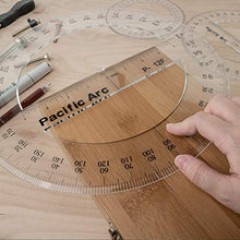 Load image into Gallery viewer, Pacific Arc&#39;s 8 Inch 360 Degree Plastic Circular Protractor Clear
