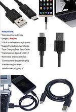 Load image into Gallery viewer, High Speed Black 3ft USB 3.1 Cable Charging Cord Power Data Sync Wire Reversible Connector for AT&amp;T Microsoft Lumia 950 Windows 10 Smartphone
