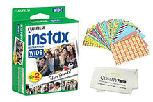 Load image into Gallery viewer, Fujifilm INSTAX Wide Instant Film 2 Pack - 20 Sheets - (White) for Fujifilm Instax Wide Cameras + Frame Stickers and Microfiber Cloth Accessories
