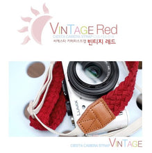 Load image into Gallery viewer, Ciesta CSS-F25-018 Fabric Camera Strap (Vintage Red) for Toy Camera DSLR Mirrorless Camera
