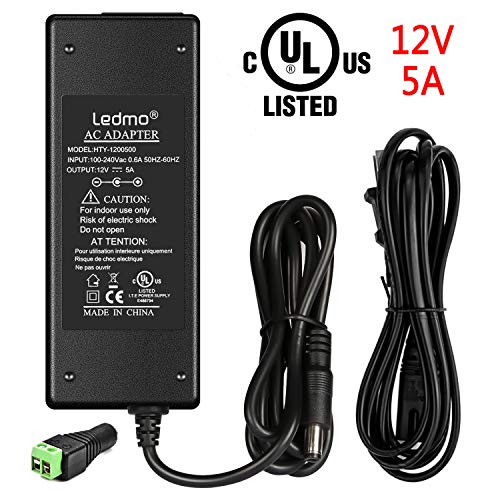 Ledmo 12 V 5 A 60 W Ac To Dc Power Supply Adapter Power Adapter Ac 100 240 V To Dc 12 V Transformers Us P