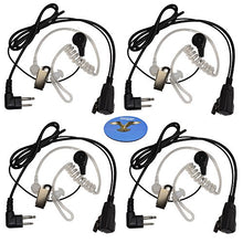 Load image into Gallery viewer, HQRP 4-Pack Hands Free 2-Pin Headset with Earpiece and Microphone for Motorola Radio Devices MV12CV / MV21C / MU22CV / MV22CV / RDM2020 / RDM2070d + HQRP Coaster
