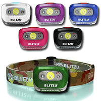 Blitzu i2 Waterproof LED Headlamp with Red Light, Camouflage