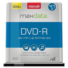 Load image into Gallery viewer, MAXELL 638014 DVD-R media 16x 4.7gb 100-pk branded spindle - NEW - Retail - 638014
