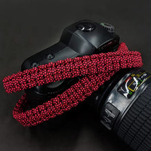 Load image into Gallery viewer, Wolven Braided 550lb Paracord Camera Neck Shoulder Strap for All SLR/DSLR/Mirrorless/Instant Camera, Red

