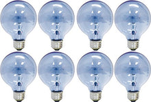 Load image into Gallery viewer, GE Lighting 75241 Reveal 25-Watt, 152-Lumen G16.5 Light Bulb with Medium Base, 8-Pack
