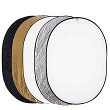 Load image into Gallery viewer, Dison 5-in-1 40&quot; x 60&quot; (100 x 150cm) Portable Photography Studio Collapsible Multi-Disc Light Reflector Kits with Carrying Bag - Gold, Silver, Translucent, White and Black
