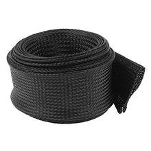 Load image into Gallery viewer, Aexit 50mm PET Wiring &amp; Connecting Cable Wire Wrap Expandable Braided Sleeving Heat-Shrink Tubing 3 Meter
