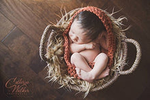 Load image into Gallery viewer, Dark Camel Faux Mongolian Fur Photography Prop 18&quot;x20&quot;, Newborn Prop, Basket Stuffer, Layering Blanket, Rug (Small)
