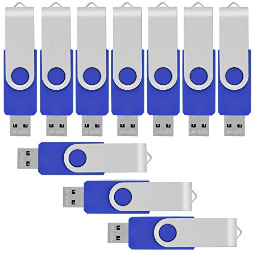 Vicfã¼n 10pcs 8 Gb Usb Flash Drive 8 G Blue Color Usb 2.0 Flash Memory Stick Foldable Thumb Stick