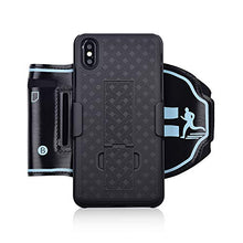 Load image into Gallery viewer, igooke iPhone Xs Sports Armband, Hybrid Hard case Cover Built in Kickstand with Sports Armband Combo,Running Case for Sports Jogging Exercise Fitness (iPhone Xs)
