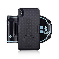 igooke iPhone Xs Sports Armband, Hybrid Hard case Cover Built in Kickstand with Sports Armband Combo,Running Case for Sports Jogging Exercise Fitness (iPhone Xs)