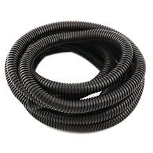 Load image into Gallery viewer, Aexit Plastic Flexible Tube Fittings Corrugated Conduit Pipe Hose Tube 15.8 x 12mm 3.56M Microbore Tubing Connectors Long Black
