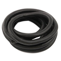 Aexit Plastic Flexible Tube Fittings Corrugated Conduit Pipe Hose Tube 15.8 x 12mm 3.56M Microbore Tubing Connectors Long Black