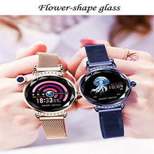 Load image into Gallery viewer, Newest H2 Fashion Smart Watch Women Lovely Bracelet Heart Rate Monitor Sleep Monitoring Smartwatch Connect iOS Android (Sky Blue)
