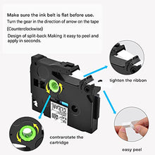 Load image into Gallery viewer, GREENCYCLE Compatible for Brother P-Touch TZe-M31 TZ-M31 12mm 0.47 Inch 1/2&quot; Black on Matte Clear Laminated AZE Label Tape for PTD210 D200 D400AD D600 PT-H100 PTH110 PT1290 PT-1230PC PTP700BT, 1 Pack
