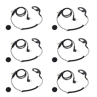M Head Earpiece Headset PTT with Mic for 2-pin Motorola Two Way Radio 6 Pack