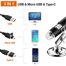 Load image into Gallery viewer, Bysameyee USB Microscope, Digital Handheld 40X-1000X Magnification Endoscope Mini Video Camera with 8 Adjustable LED Lights, Compatible with Windows 7/8/10/11 Mac Linux Android (with OTG)
