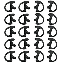 Load image into Gallery viewer, MaximalPower Two Way Radio Left &amp; Right Medium Size Soft Silicon Open Ear Insert Earbud Earmould for Acoustic Coil Tube -Black Color (10-Pair Left+Right M)
