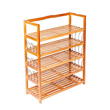 Load image into Gallery viewer, NOTTAG ? Ship from US Warehouse? Simple 5-Tier Wooden Shoe Rack with 6 Pair Shoe Form Wood, Keep Your Shoes neatly Organized
