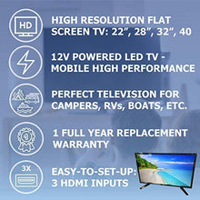 Load image into Gallery viewer, FREE SIGNAL TV Transit 28&quot; 12 Volt DC Powered LED Flat Screen HDTV for RV Camper and Mobile Use
