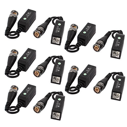 Aexit 5 Pairs Surveillance Video Equipment Single Channel Passive HD CCTV Video Balun Transceiver Video Transmission Systems UTP Transmission